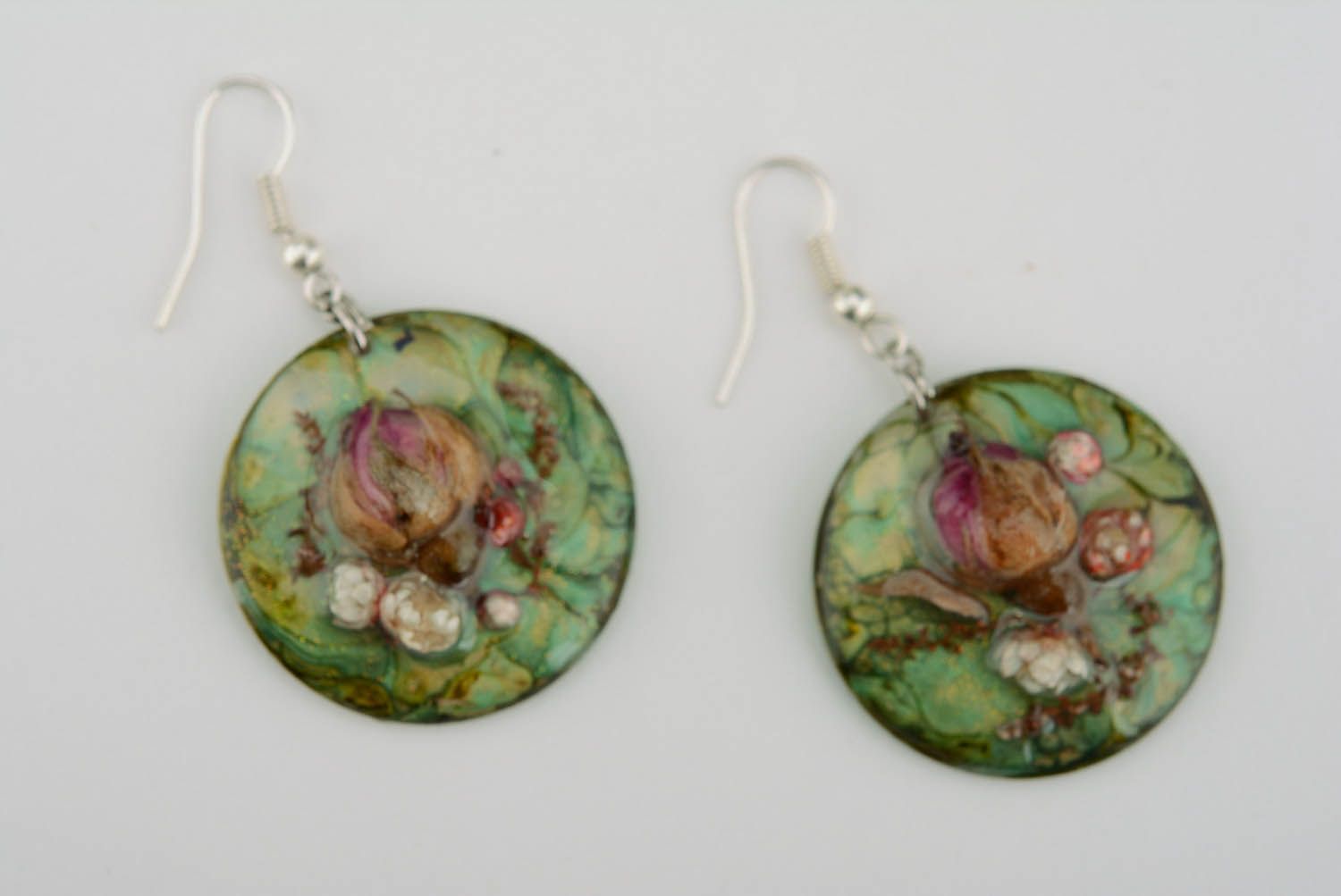 Earrings with rose photo 5