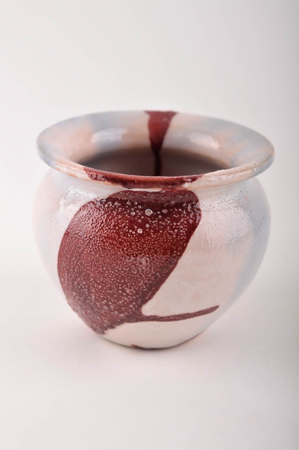 Ваза для декора ручной работы красивая ваза глиняная маленькая декор для дома фото 2