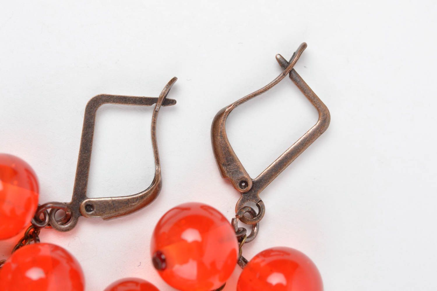 Handmade Glas Ohrringe ausgefallener Ohrschmuck Accessoire für Frauen schön foto 4
