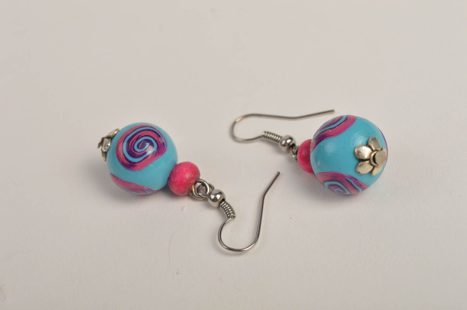 Handmade designer earrings unusual clay earrings bright cute earrings photo 5
