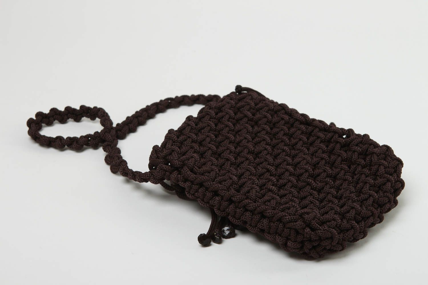 Сумка ручной работы плетеная женская сумка изящная красивая маленькая сумка фото 4