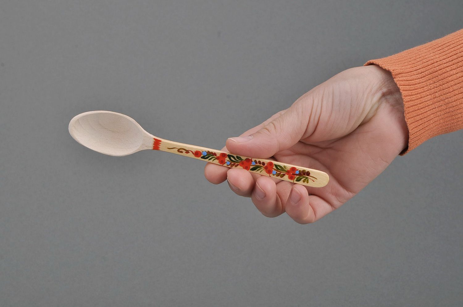 Wooden teaspoon, painted manually photo 4