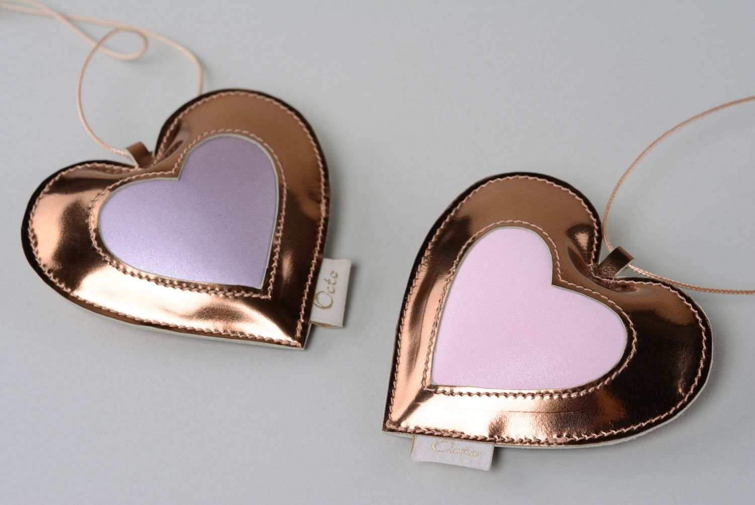 Soft leather keychain Heart photo 5