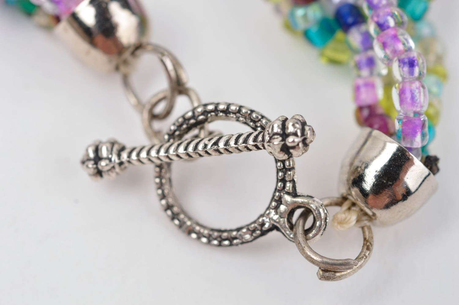 Handmade stylish accessory wrist beaded jewelry elegant evening bracelet photo 4