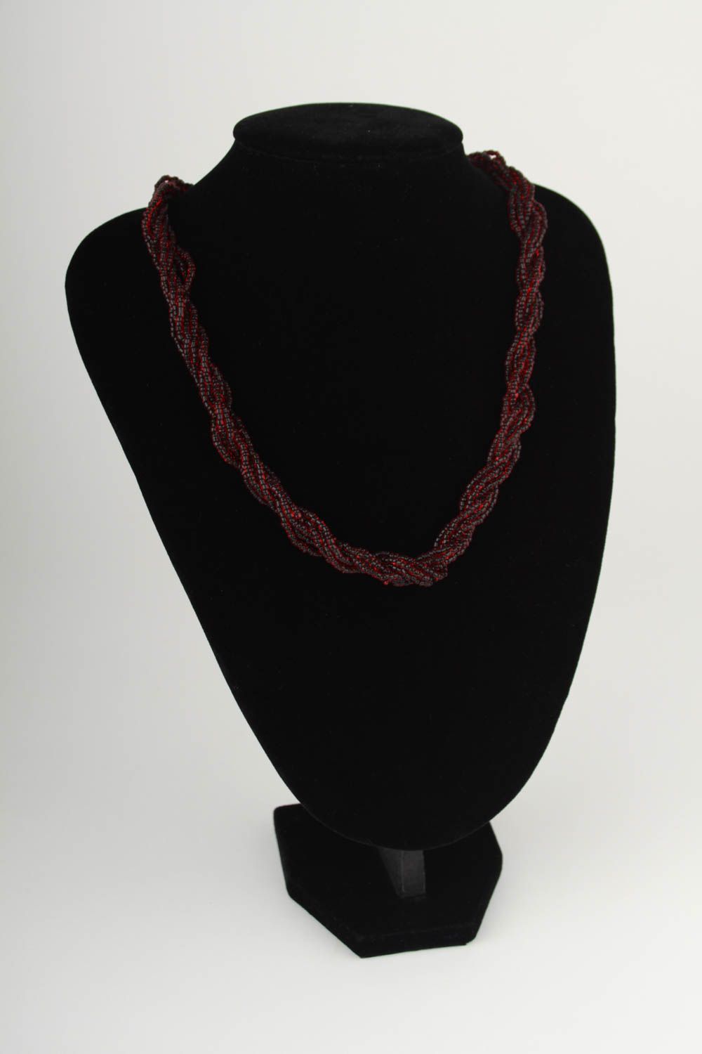 Ожерелье из бисера украшение ручной работы колье из бисера плетеное стильное фото 2