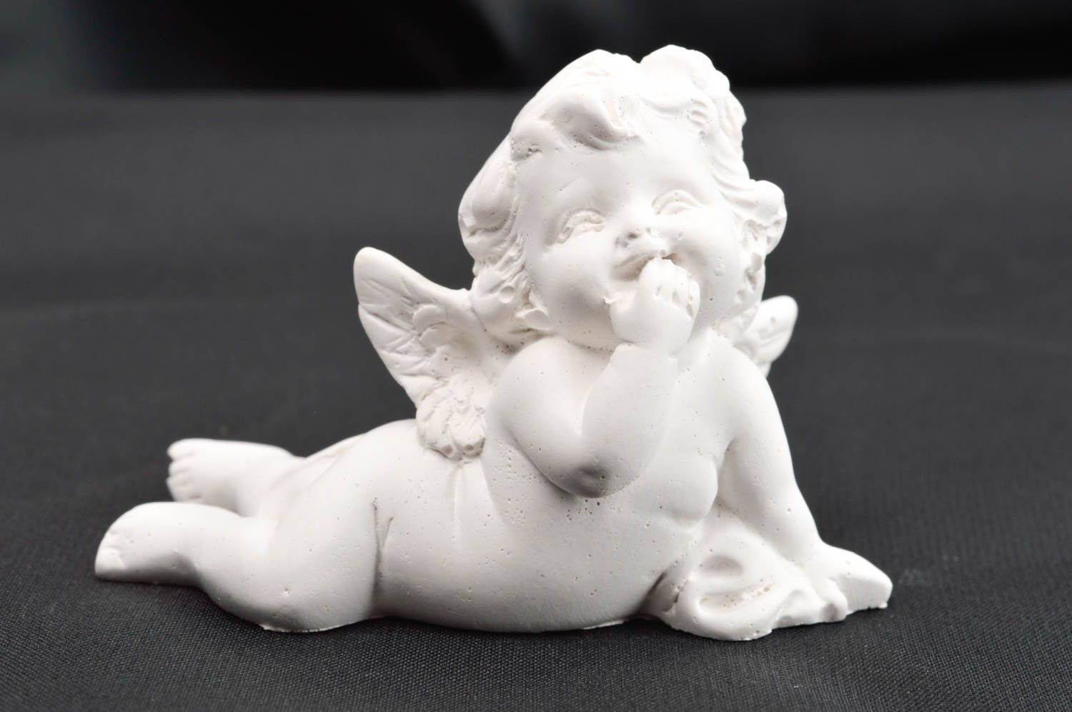 Figura de yeso blanca figura artesanal decoración de hogar regalo para niño foto 2