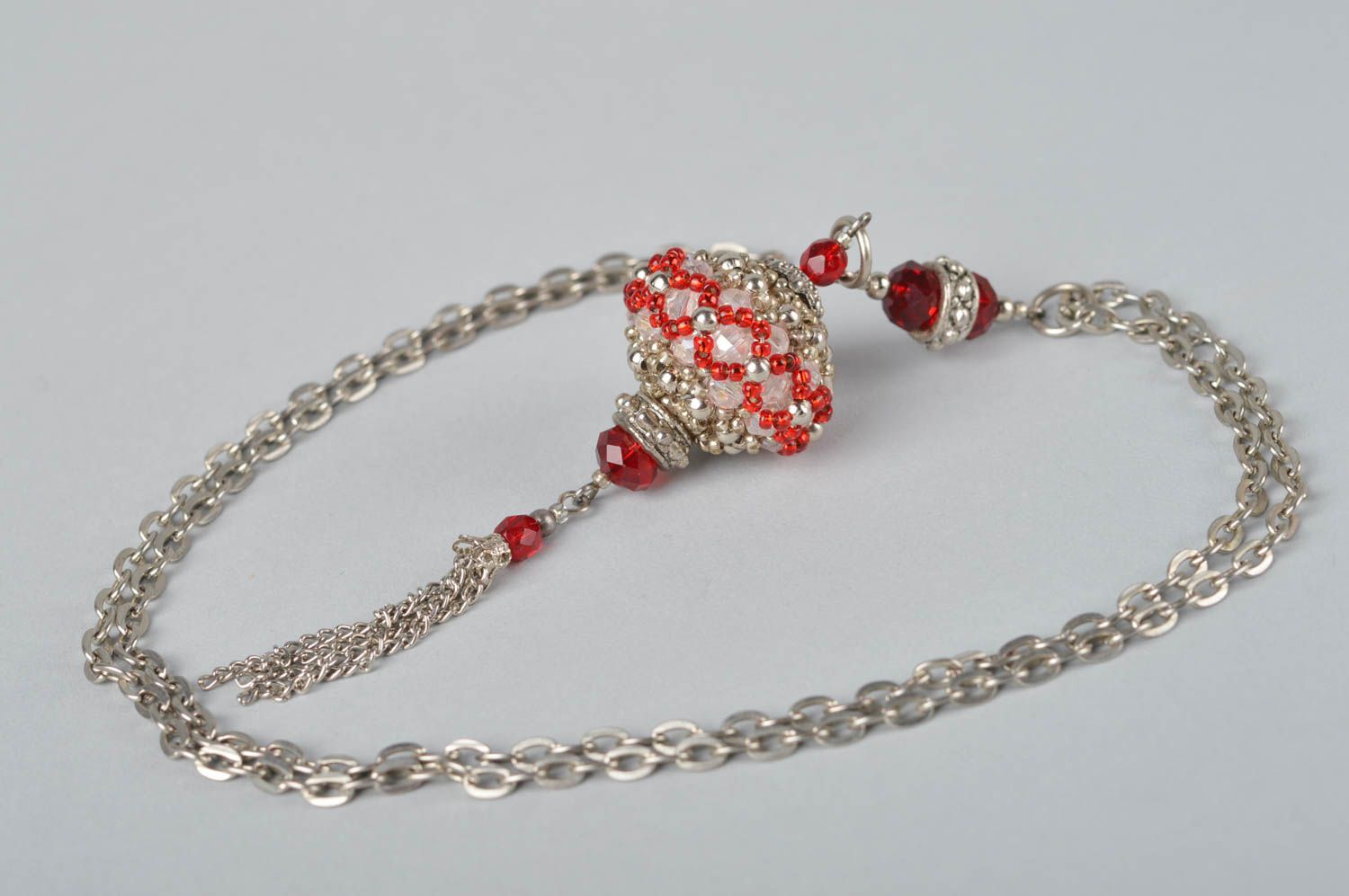 Handmade necklace beaded jewelry pendant necklace designer accessories photo 4