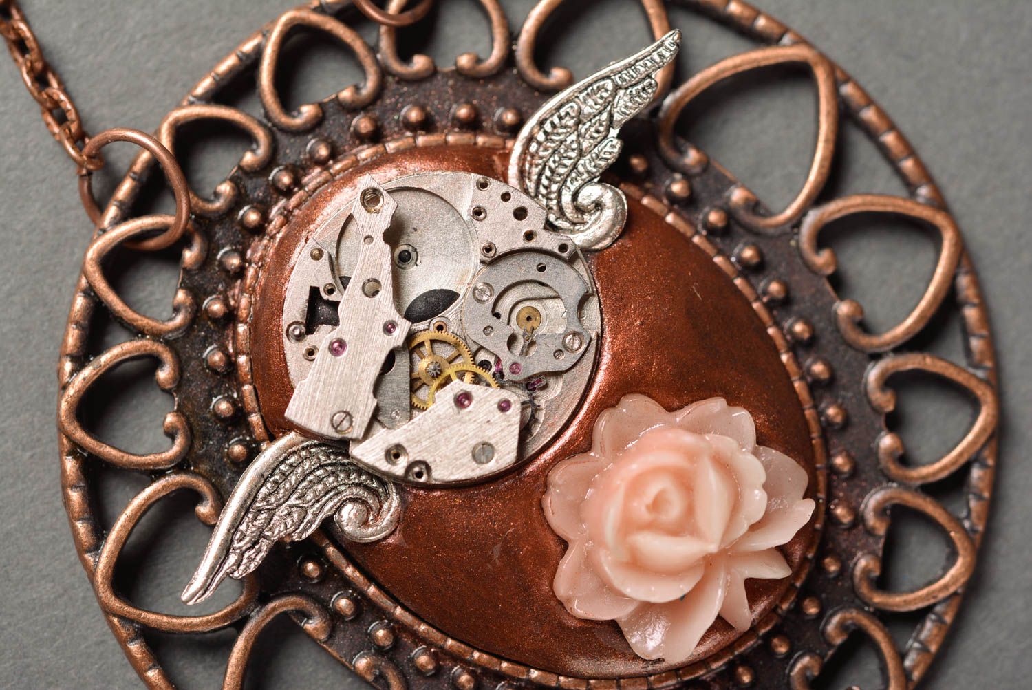 Unusual handmade metal pendant steampunk jewelry designs buy a gift for her photo 4