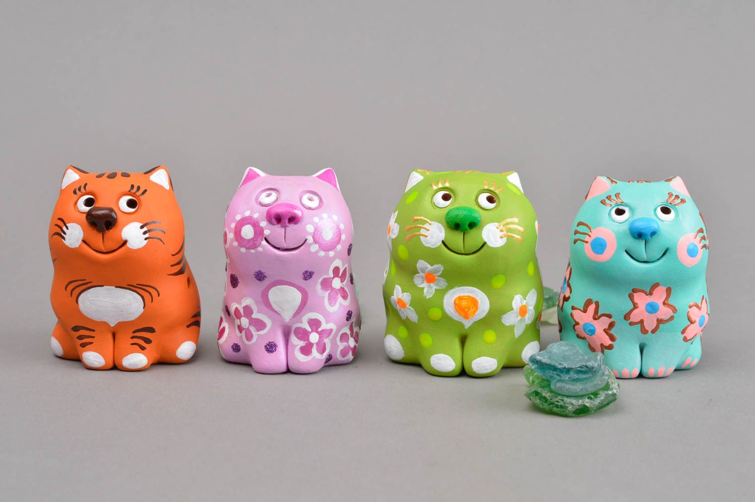 Керамические сувениры ручная работа игрушки из глины свистулька из глины 4 шт фото 1