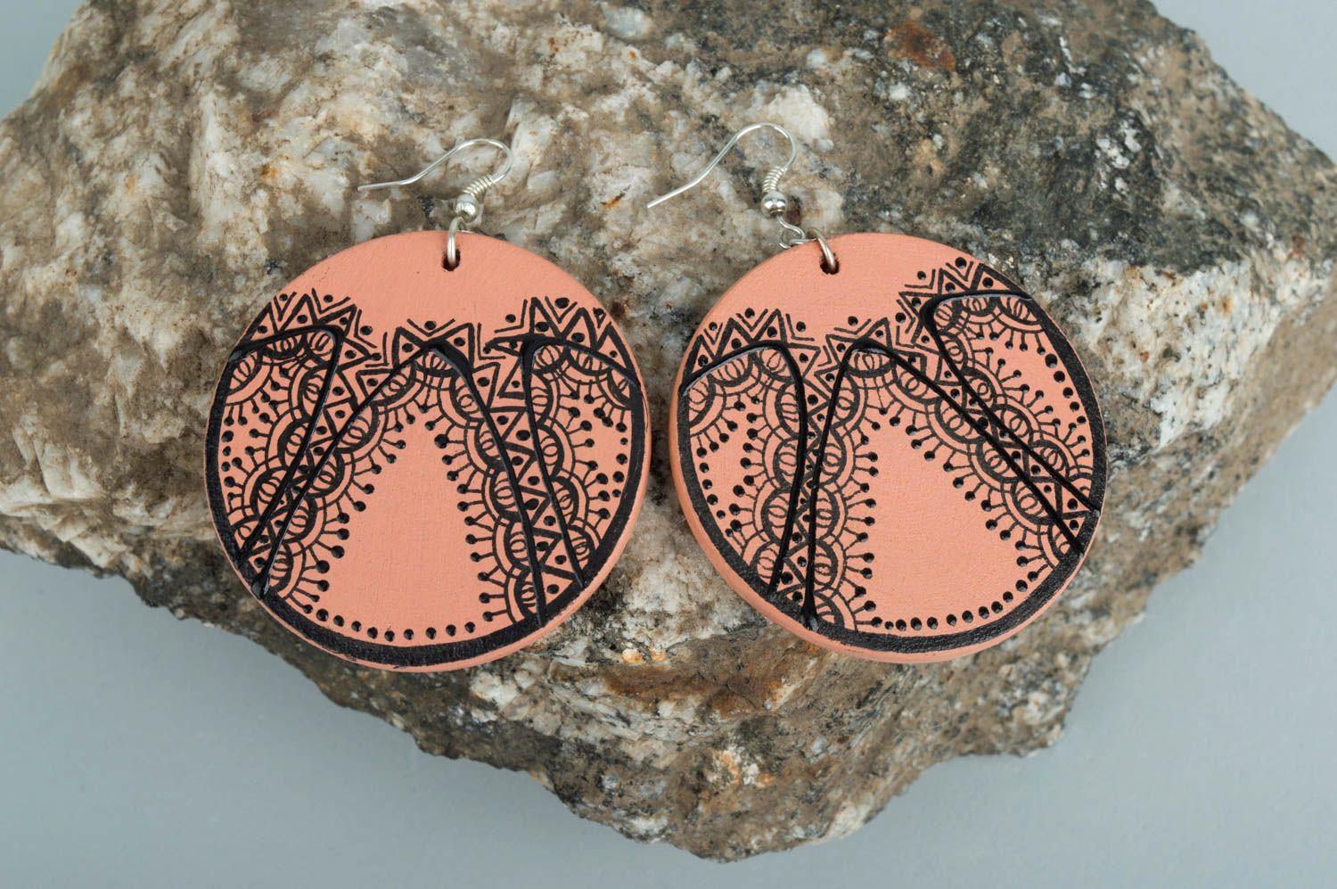 Handcrafted jewelry womens earrings wooden jewelry designer earrings gift ideas photo 1