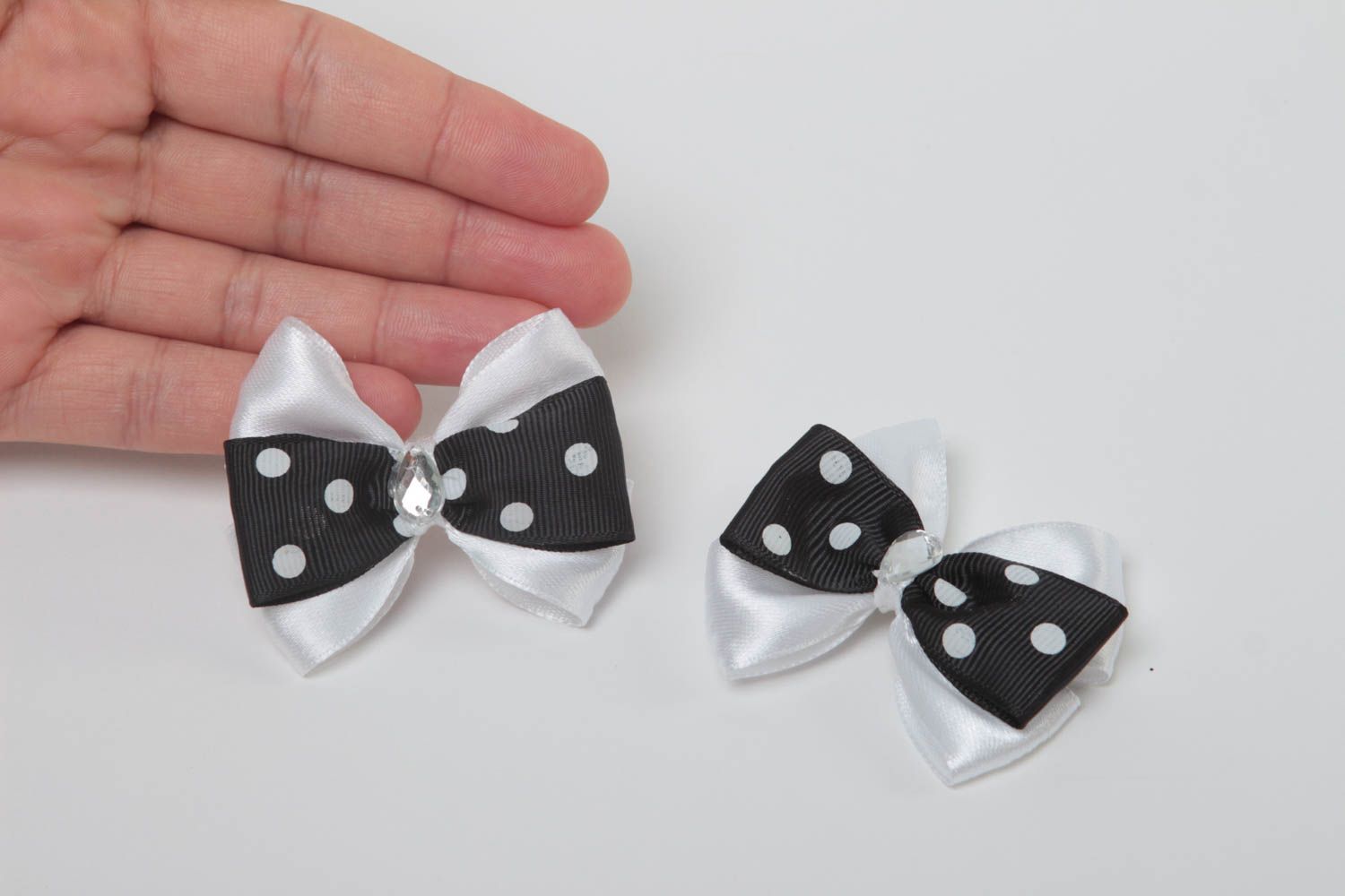 Baby hair accessories set of handmade bow hair clips cute bows for hair photo 5