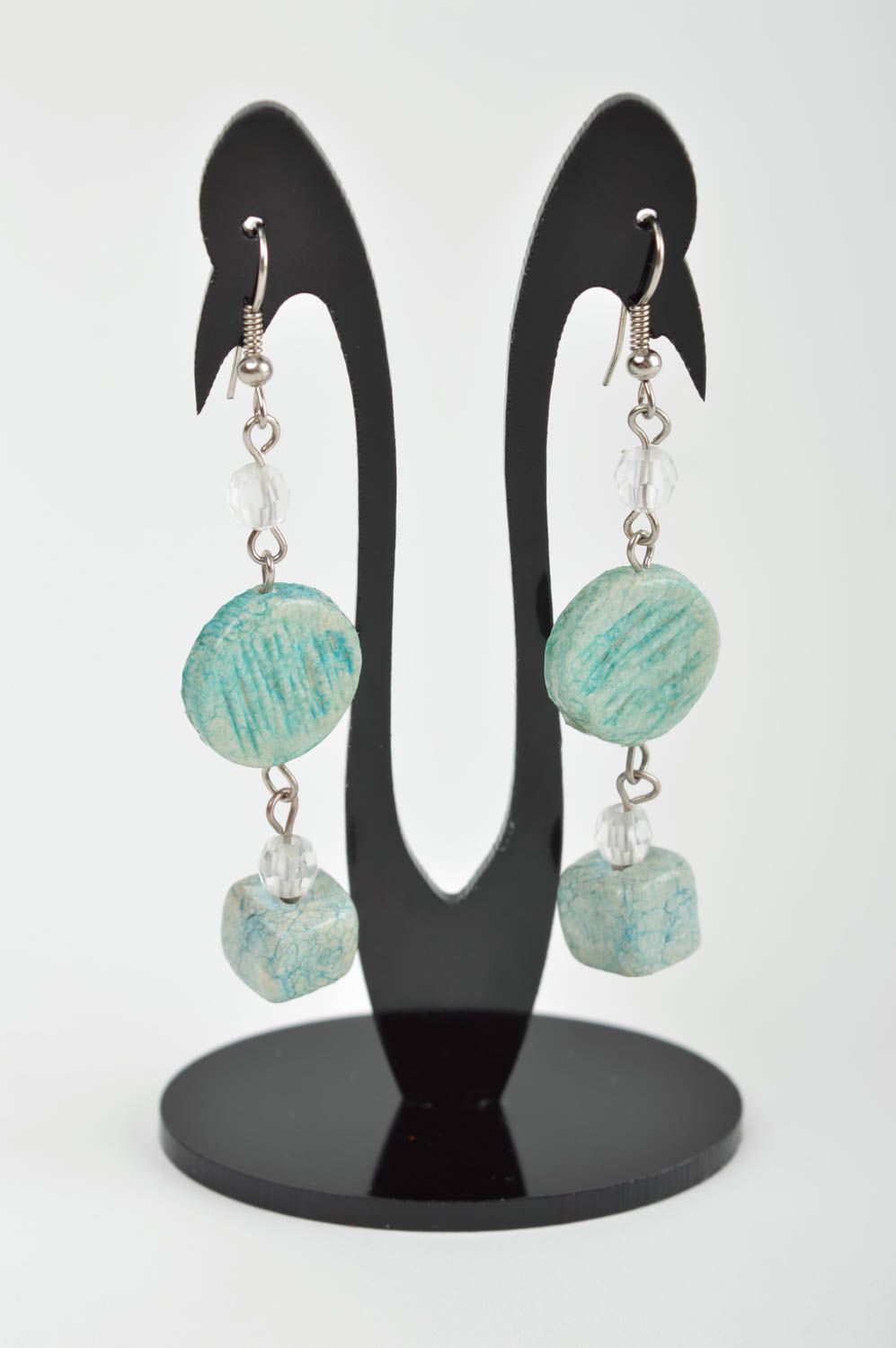 Beautiful handmade plastic earrings cool earrings design beautiful jewellery photo 2