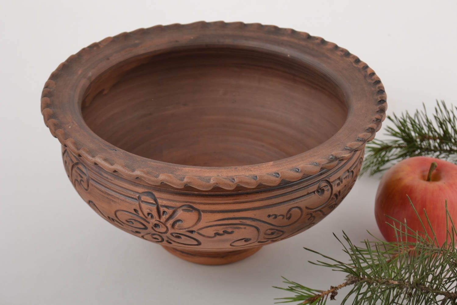Large 90 oz all-purpose ceramic handmade bowl great gift pottery 2,5 lb photo 1
