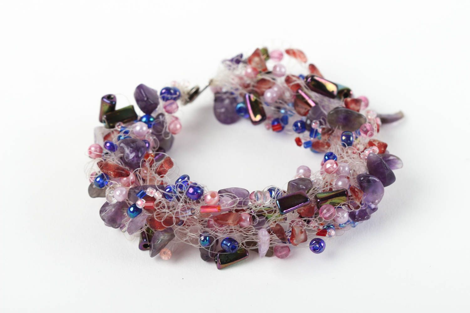 Unusual handmade gemstone bead bracelet beaded bracelet designs gifts for her photo 3
