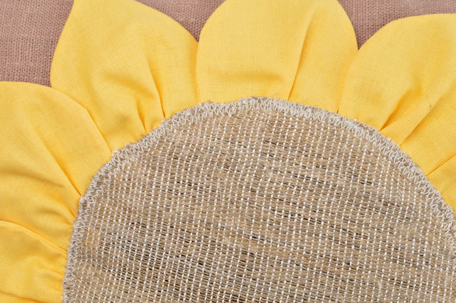 Dekokissen für Sofa handgemacht Designer Kissen Geschenk Idee Sonnenblume foto 5