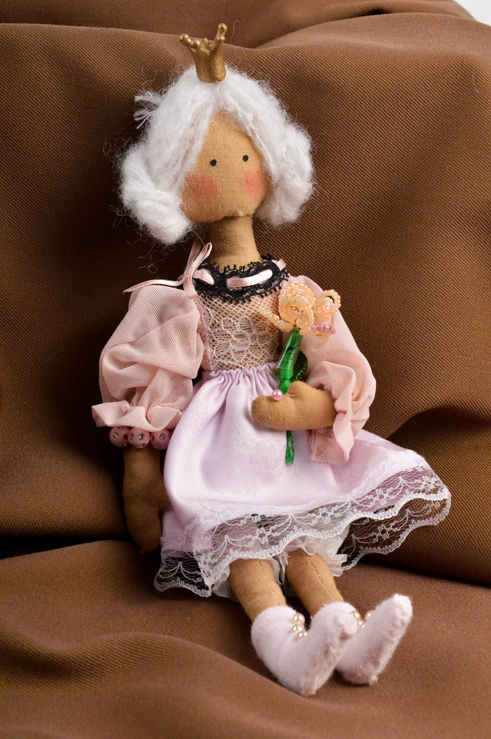 Кукла ручной работы кукла из ткани детская мягкая кукла принцесса стильная фото 1