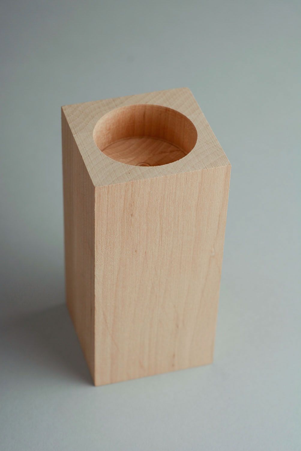 Wooden blank candle holder photo 1