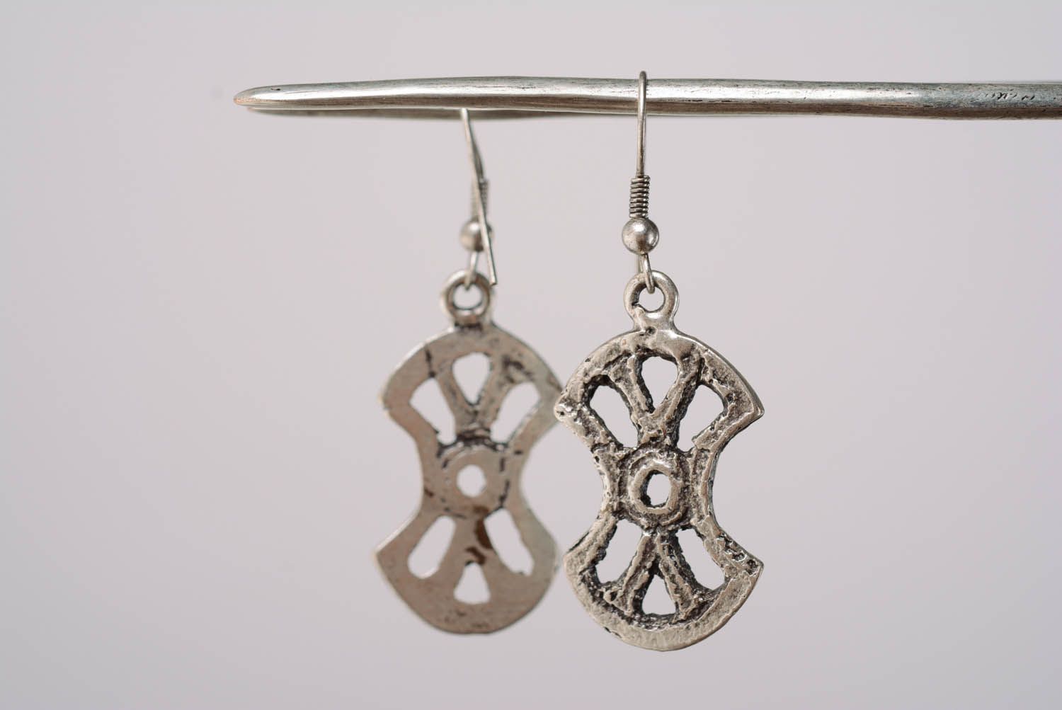Metallic earrings photo 3