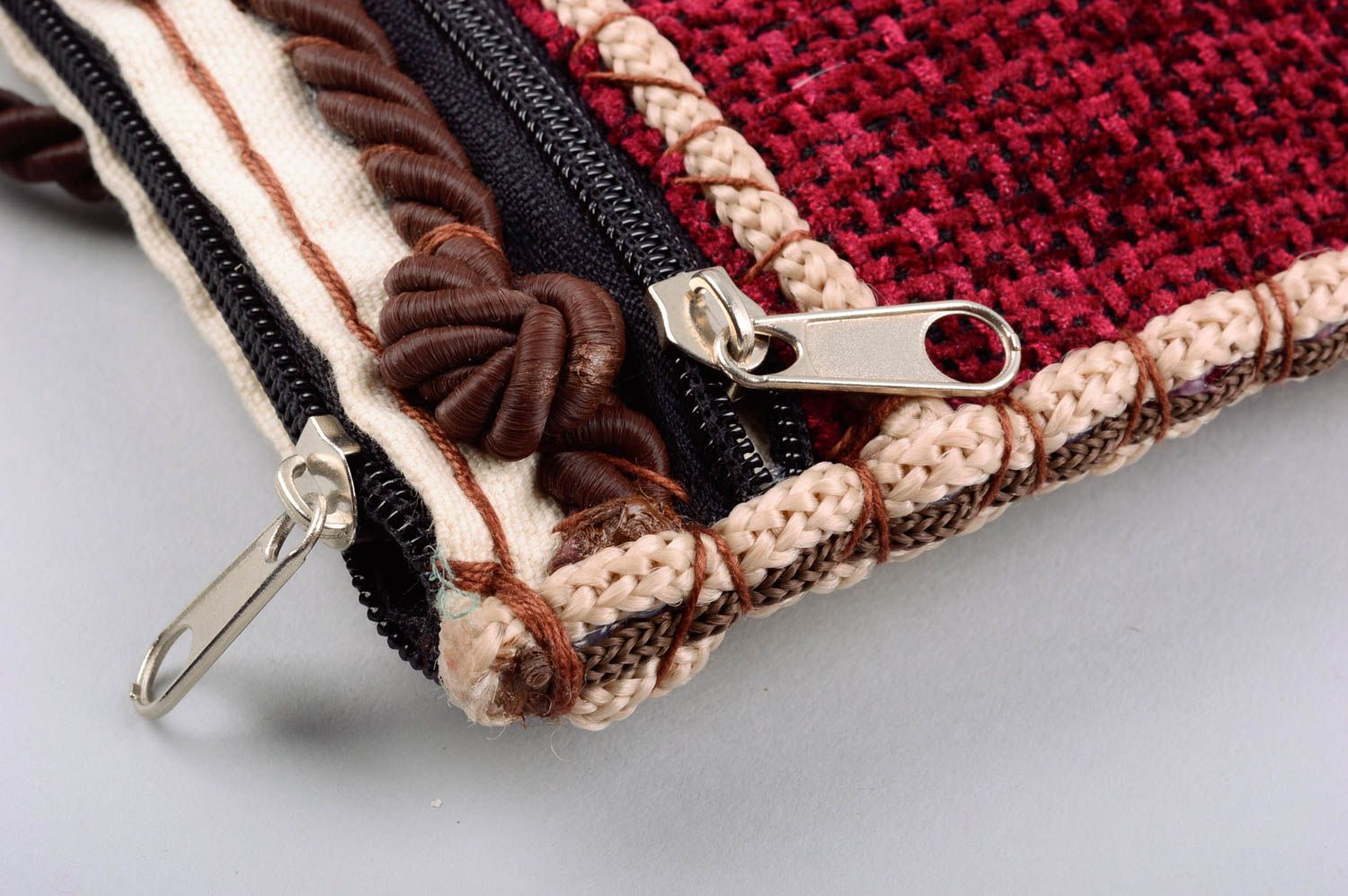 Handmade shoulder bag designer purse tarpaulin fabric stylish accessory photo 5