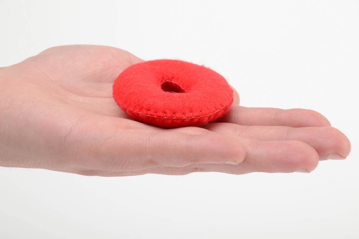 Handgemachte kleine Deko Zahl aus Stoff in Rot Lernspielzeug für Kinder foto 5