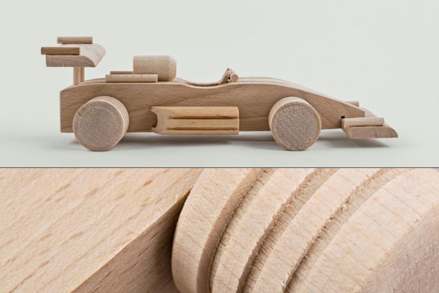 Carro de brinquedo de madeira foto 2