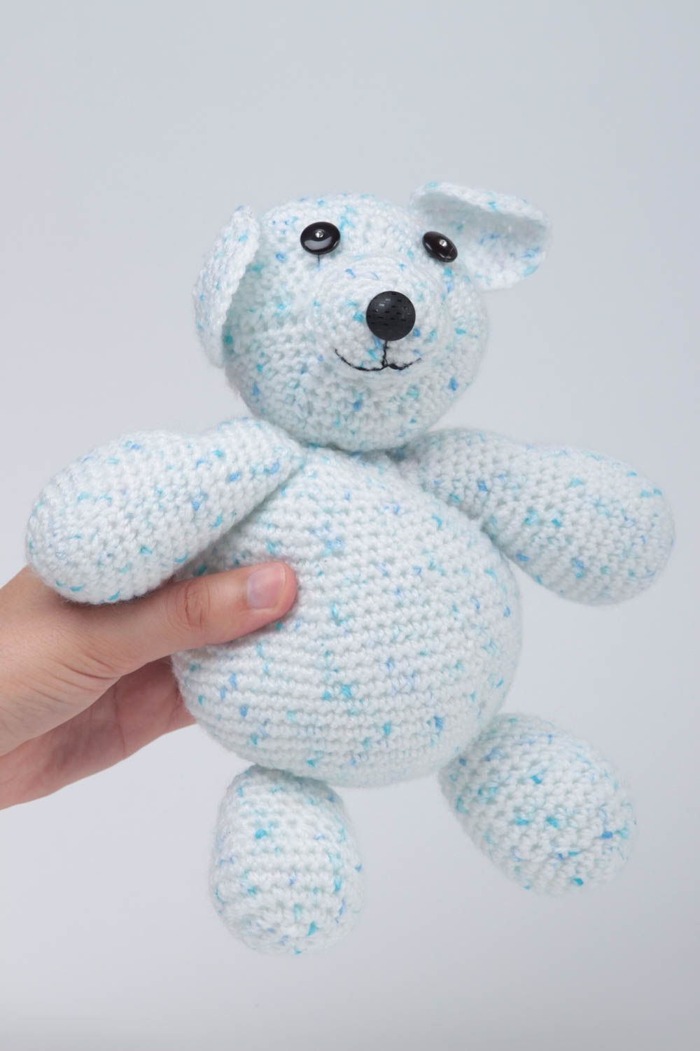Peluche hecho a mano con forma de oso animalito tejido regalo original foto 5