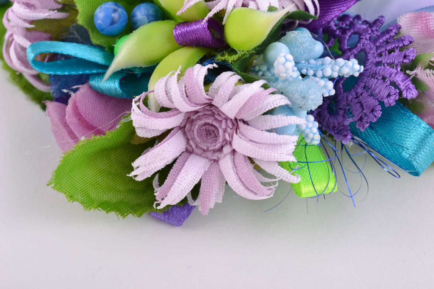 Flores artificiales material para bisutería hechas a mano estilosas de broche foto 4