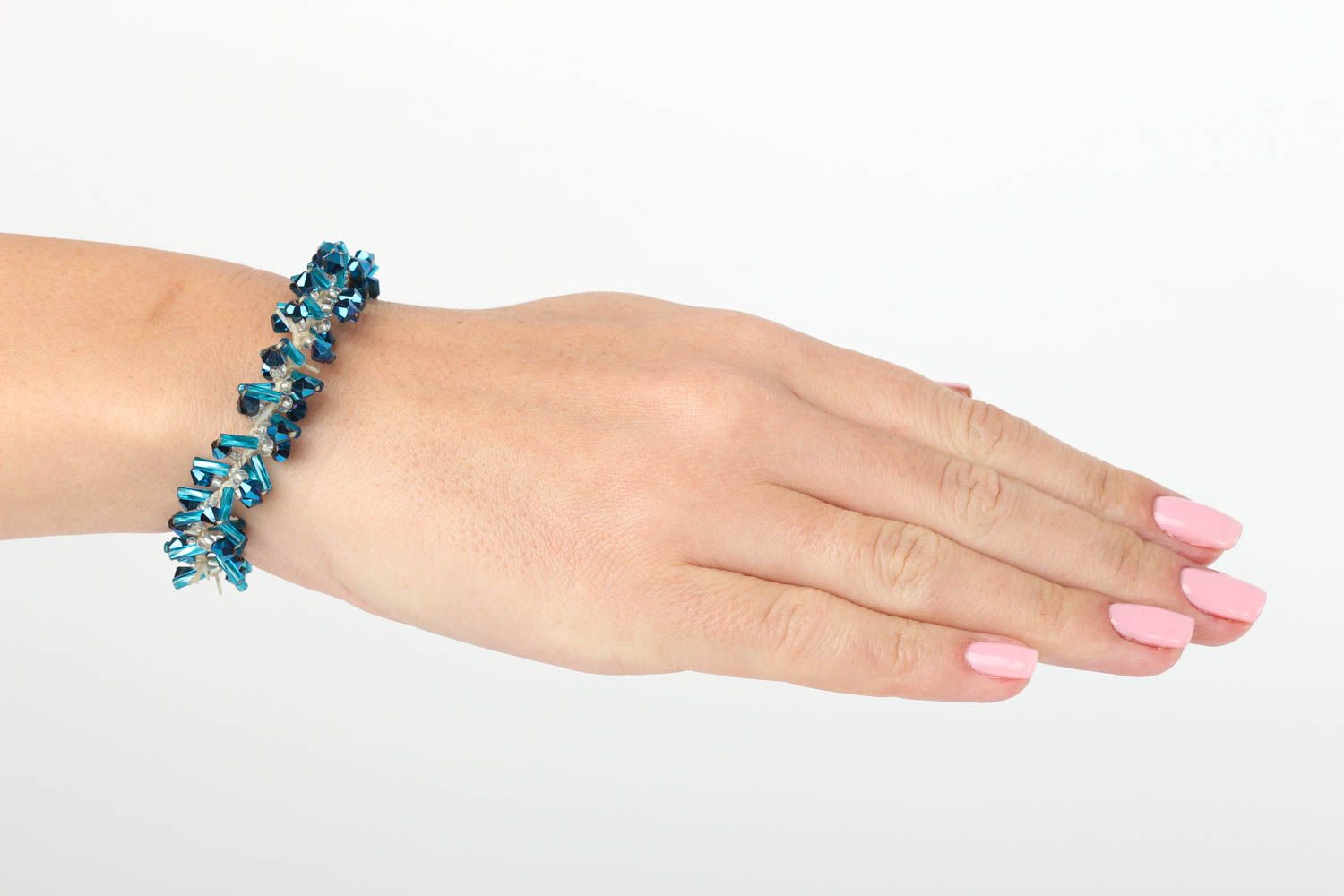 Bracelet perles rocailles cristal Bijou fait main Accessoire mode Cadeau femme photo 5