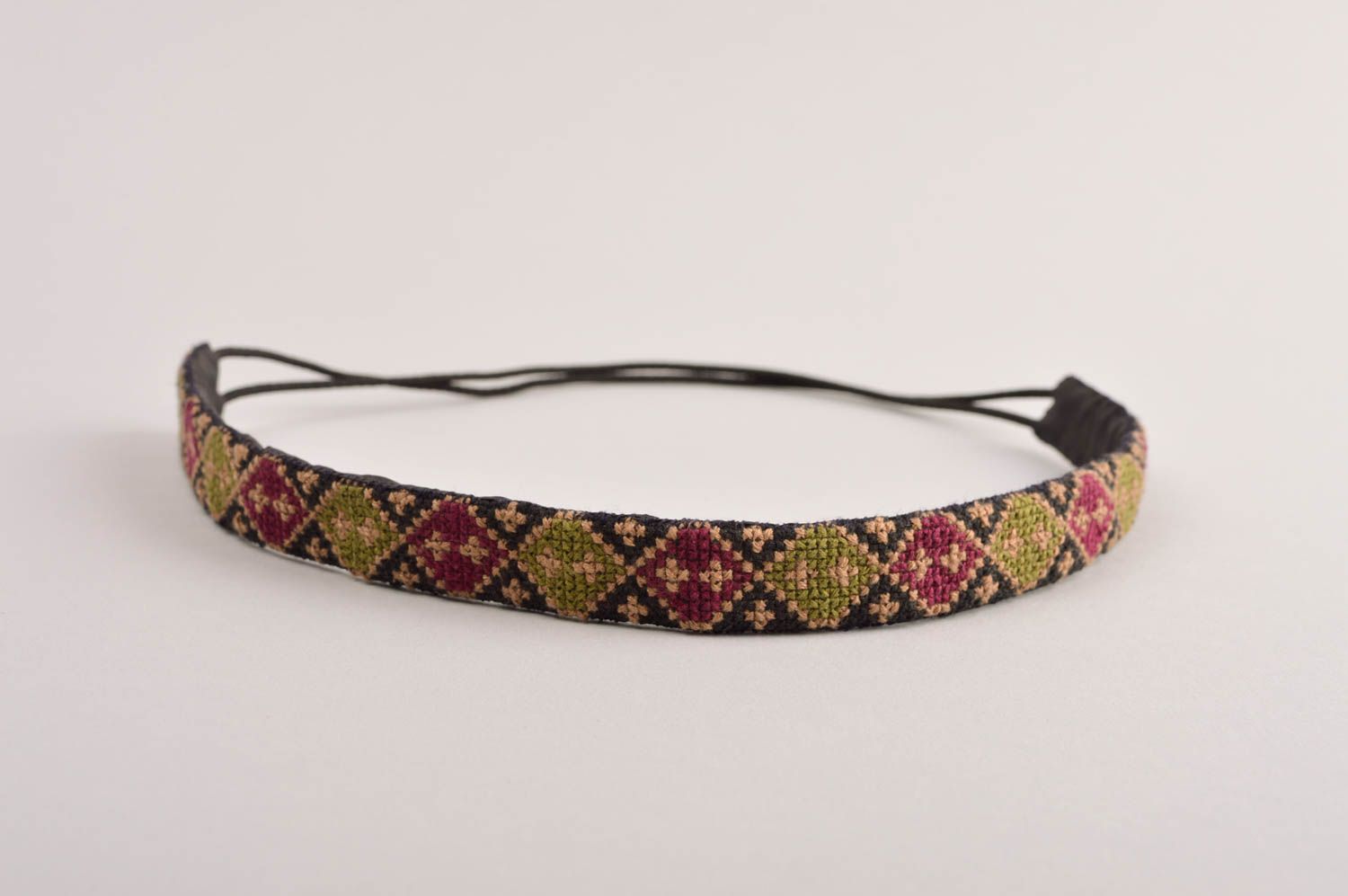 Unusual handmade textile headband stylish hair bands hair ornaments for girls photo 2