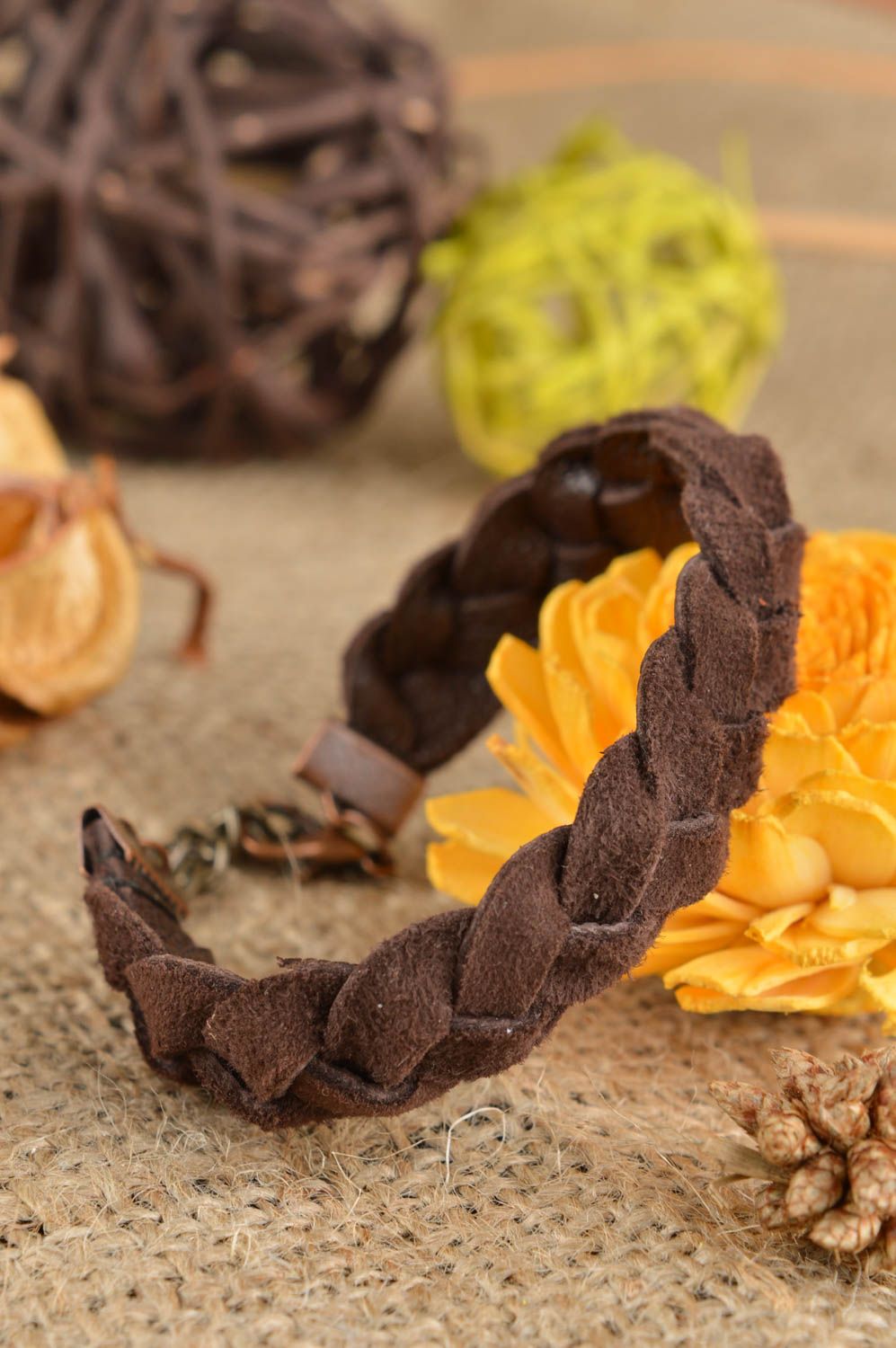 Handmade jewelry leather bracelet designer accessories wrap bracelets gift ideas photo 1