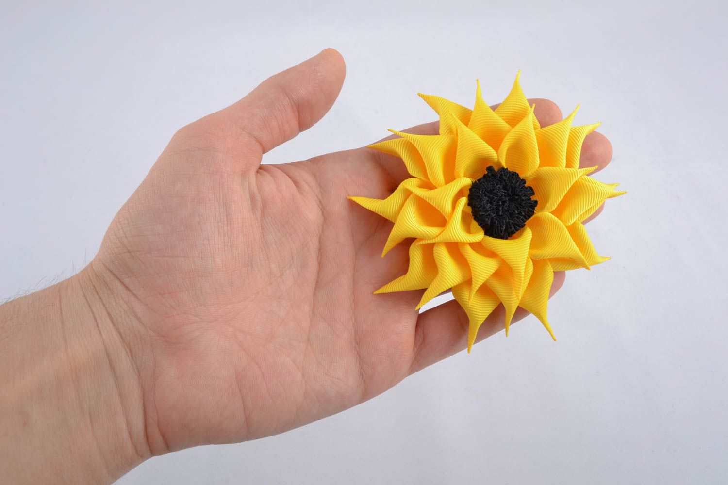 Handgemachte Haarspange Sonnenblume foto 4
