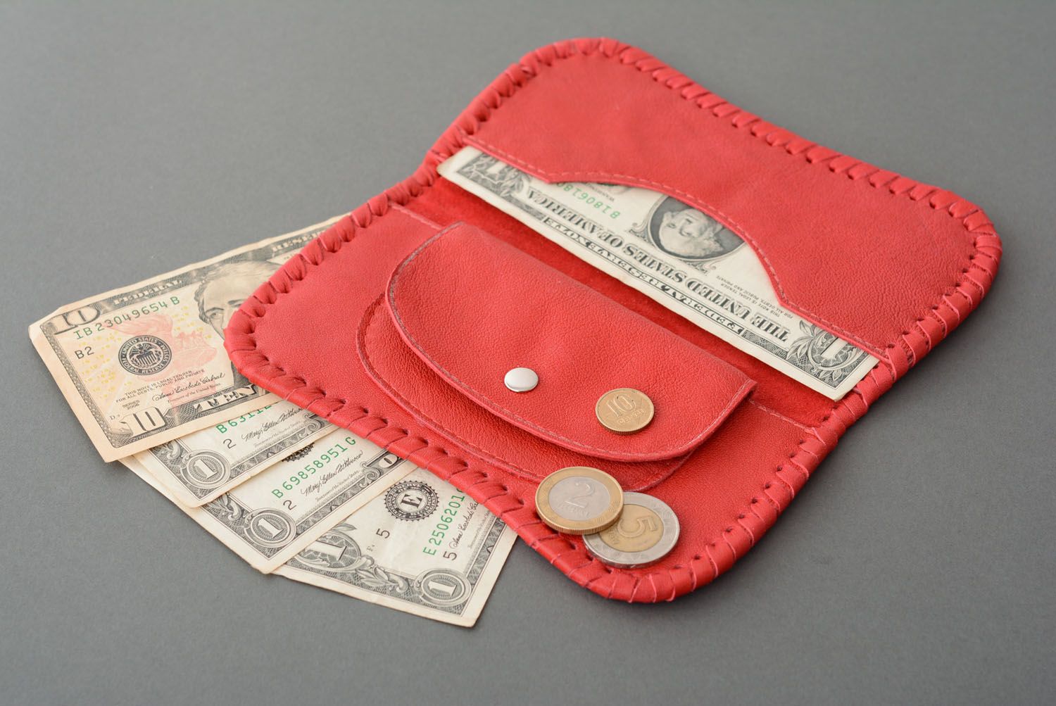Damen Geldbörse aus Leder foto 1