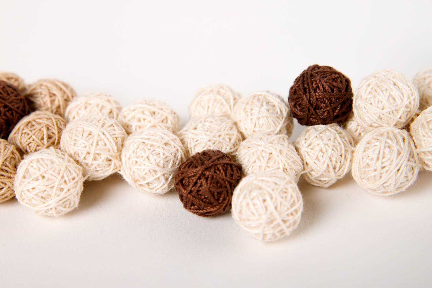 Unusual handmade textile bracelet woven ball bracelet designs gifts for her photo 4