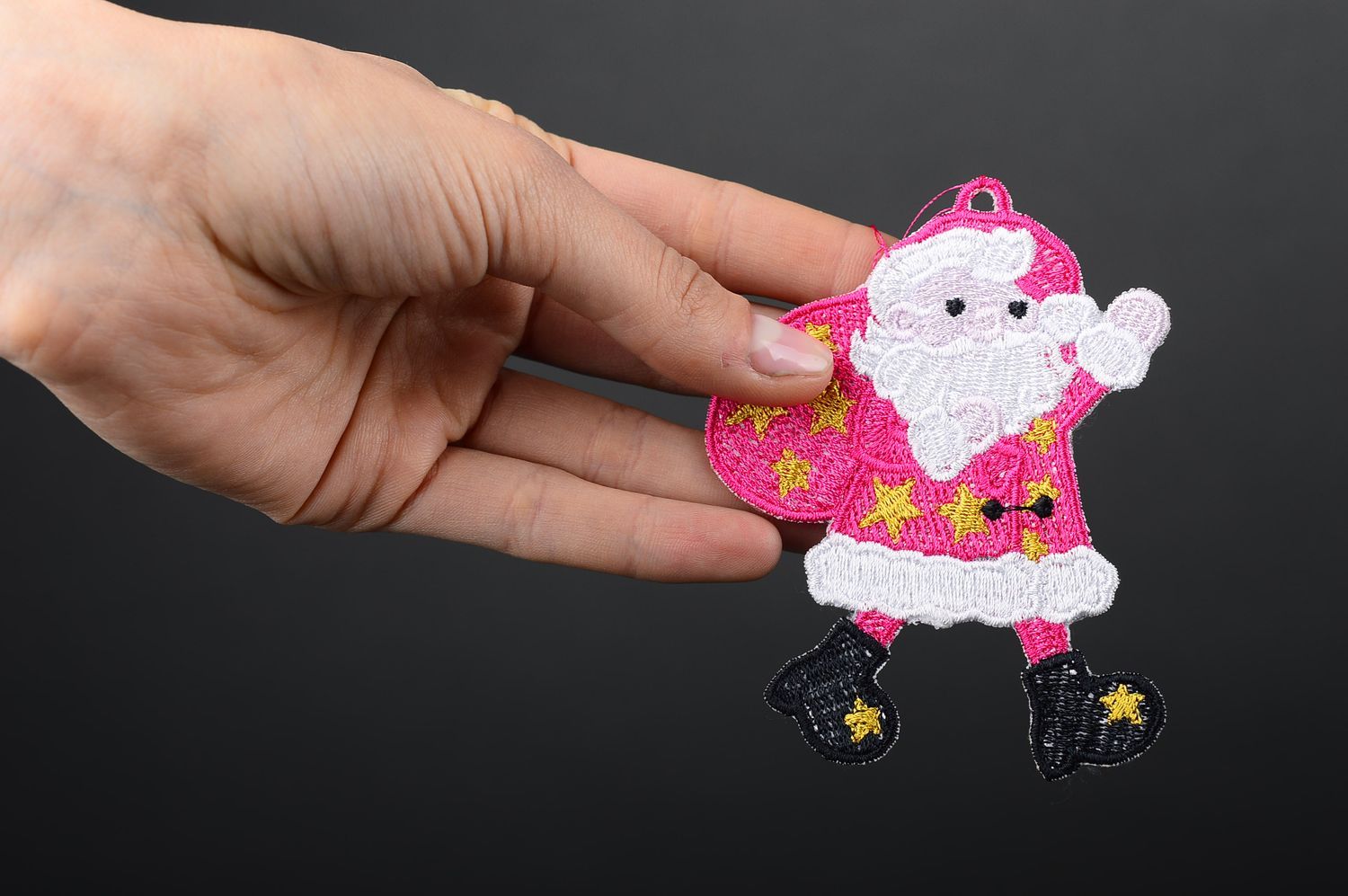 Украшение на новый год ручной работы елочная игрушка декоративная подвеска Санта фото 2