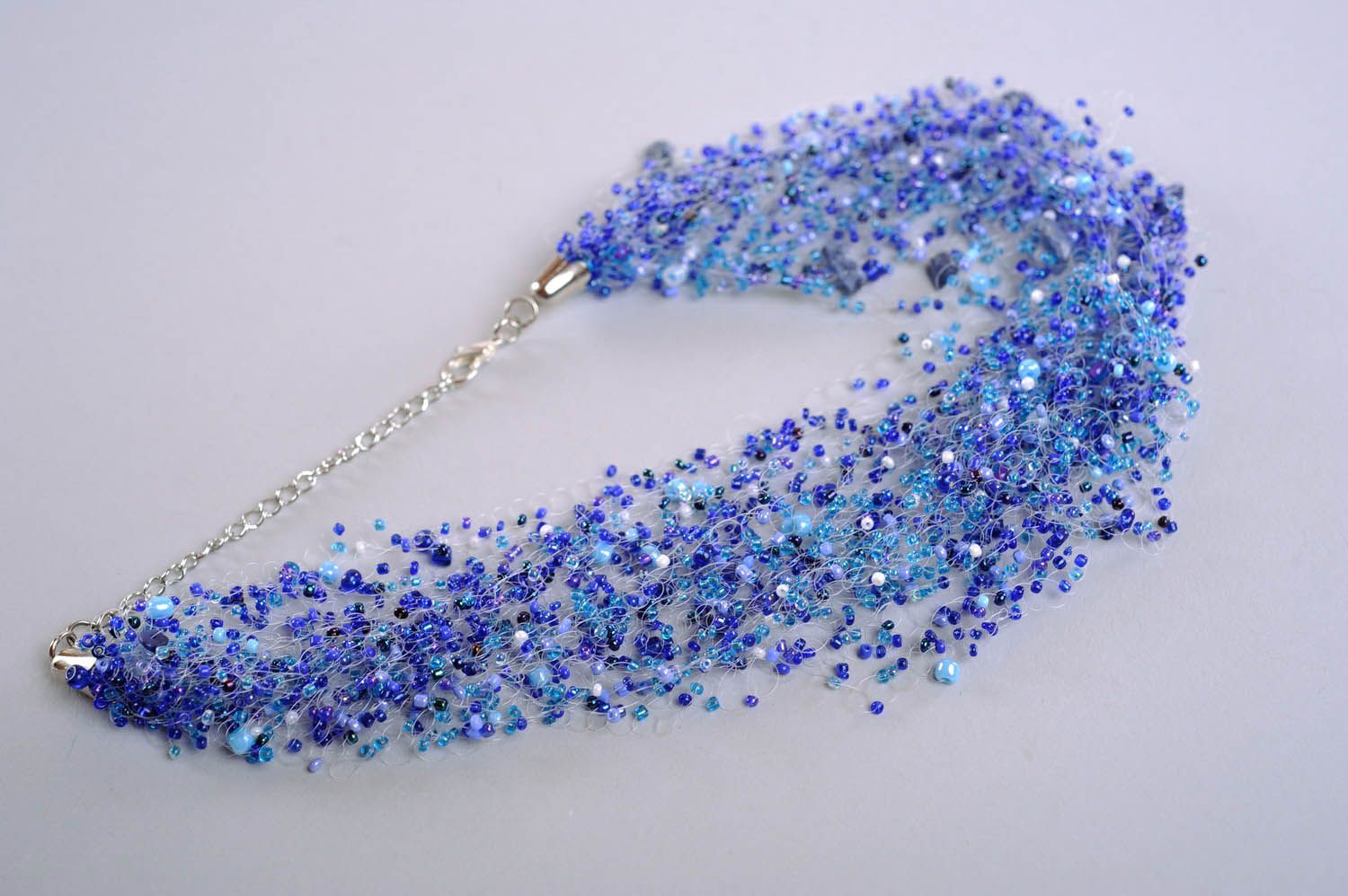Necklace with lazurite Azure sea photo 1