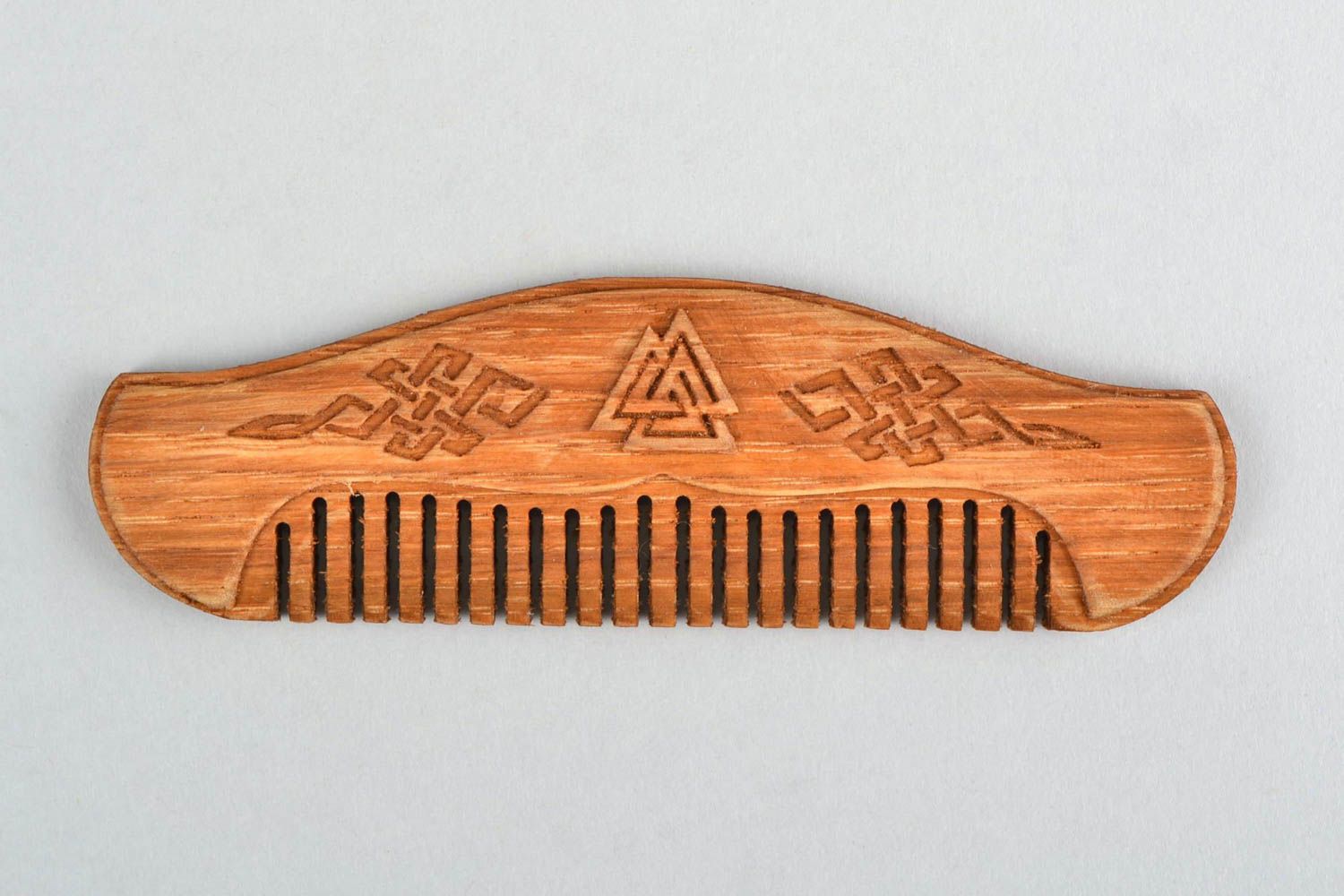 Wooden comb for beard handmade wooden comb for men beard styling accessories photo 3