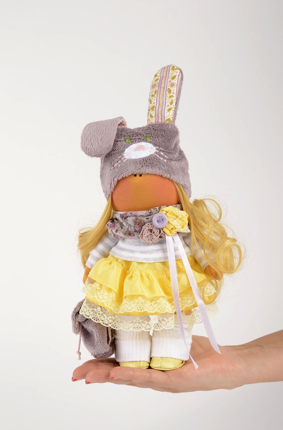 Кукла ручной работы кукла из ткани авторская кукла для декора дома красивая фото 4