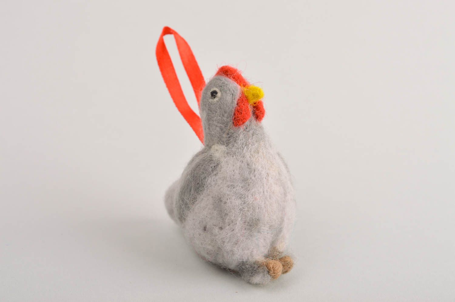Kleines Kuscheltier Huhn handmade Spielzeug aus Wolle Geschenk für Kinder foto 2