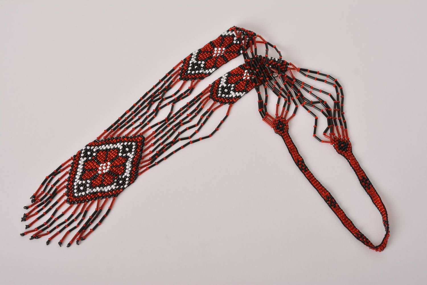 Collar de abalorios hecho a mano étnico bisutería de moda accesorio para mujer foto 1