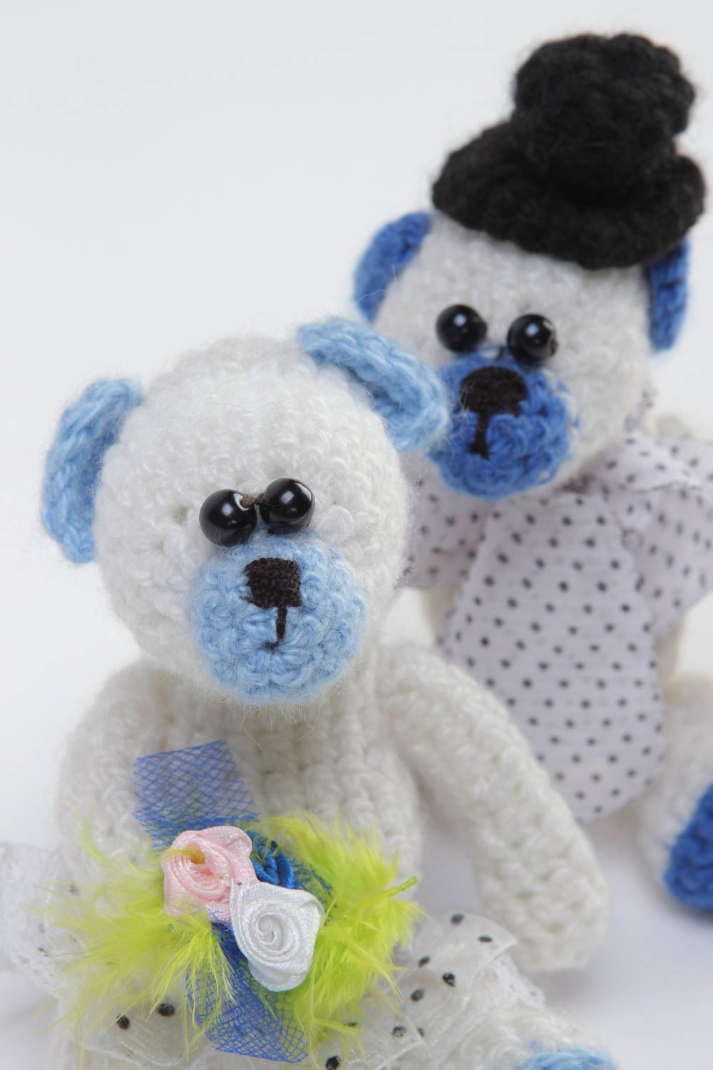 Handmade Spielzeug Set Designer Geschenk gehäkelte Kuscheltiere Spielzeug Bären  foto 3