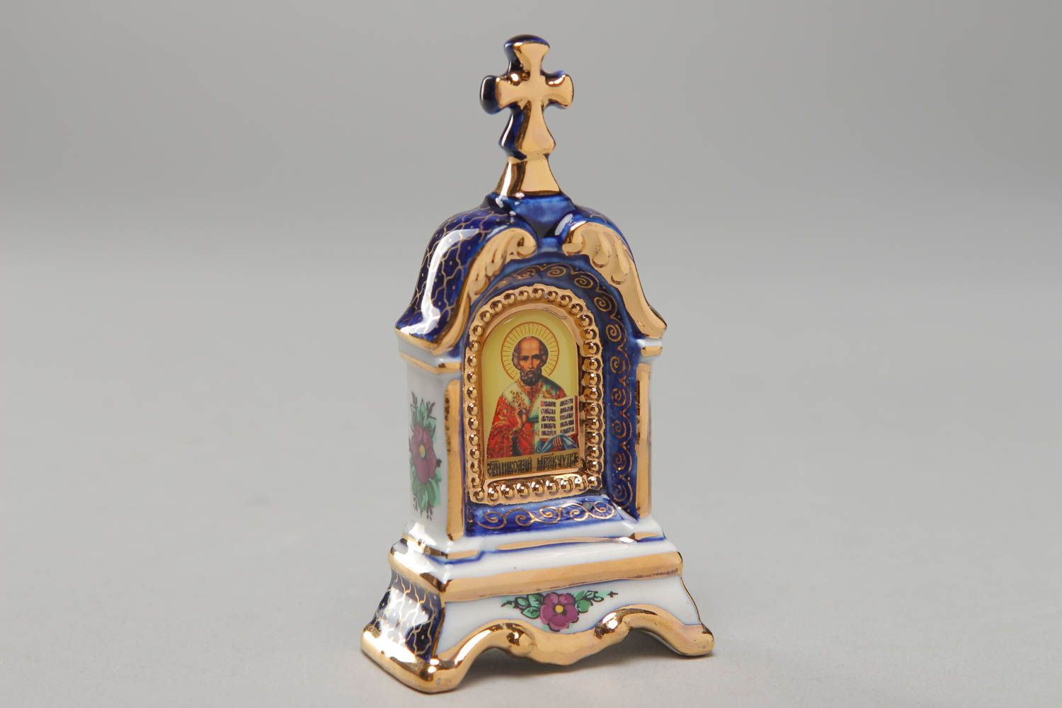 Figurine religieuse faite main originale avec peinture Icône de Nicolas de Myre photo 1