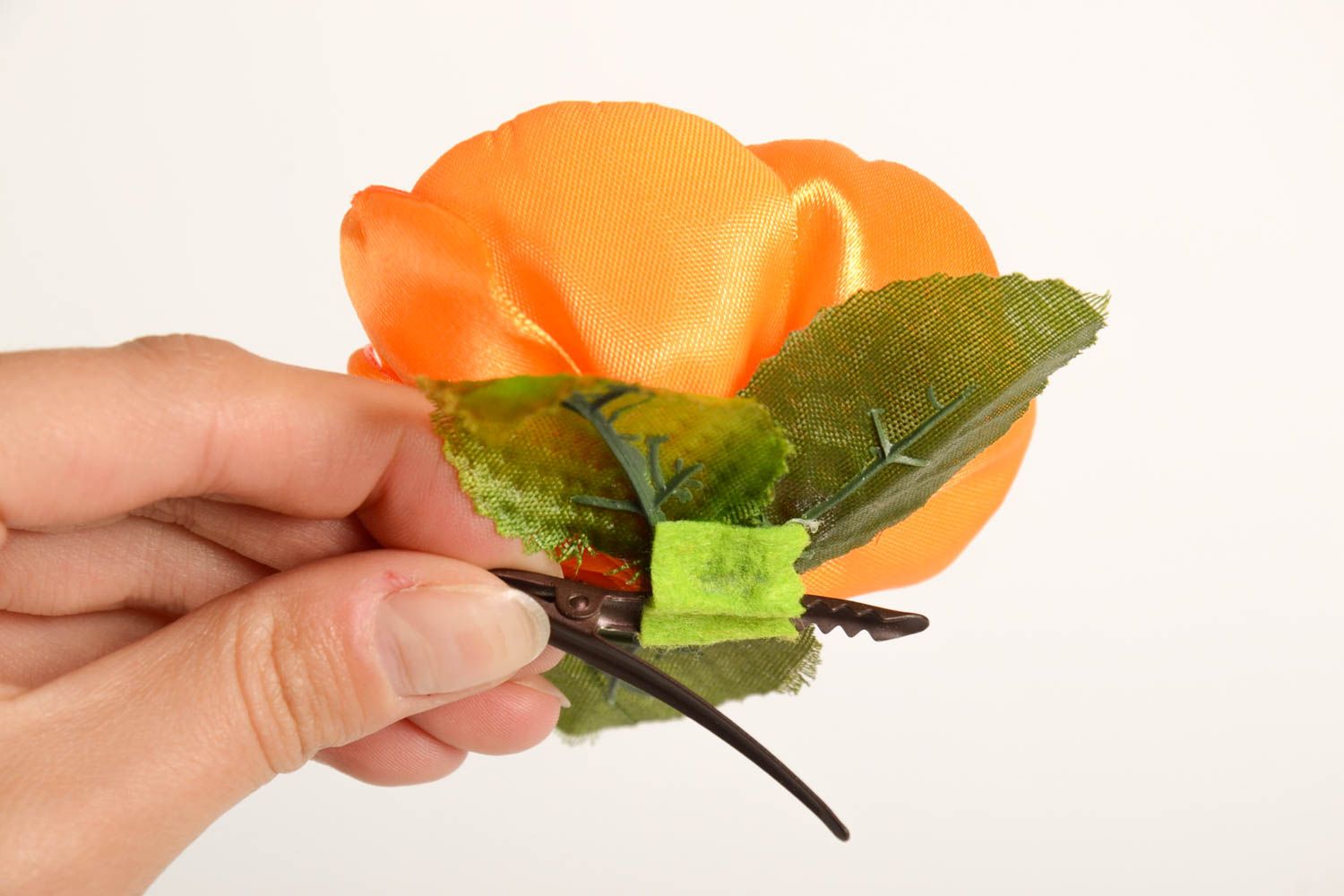 Handmade hair clip designer hair accessories unusual gift ideas flower hair clip photo 2