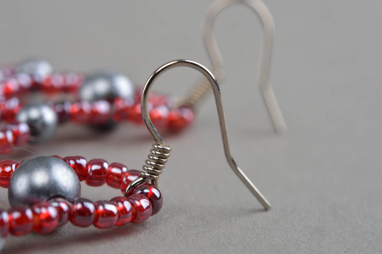 Large homemade beaded earrings evening jewelry designs bead weaving ideas photo 4