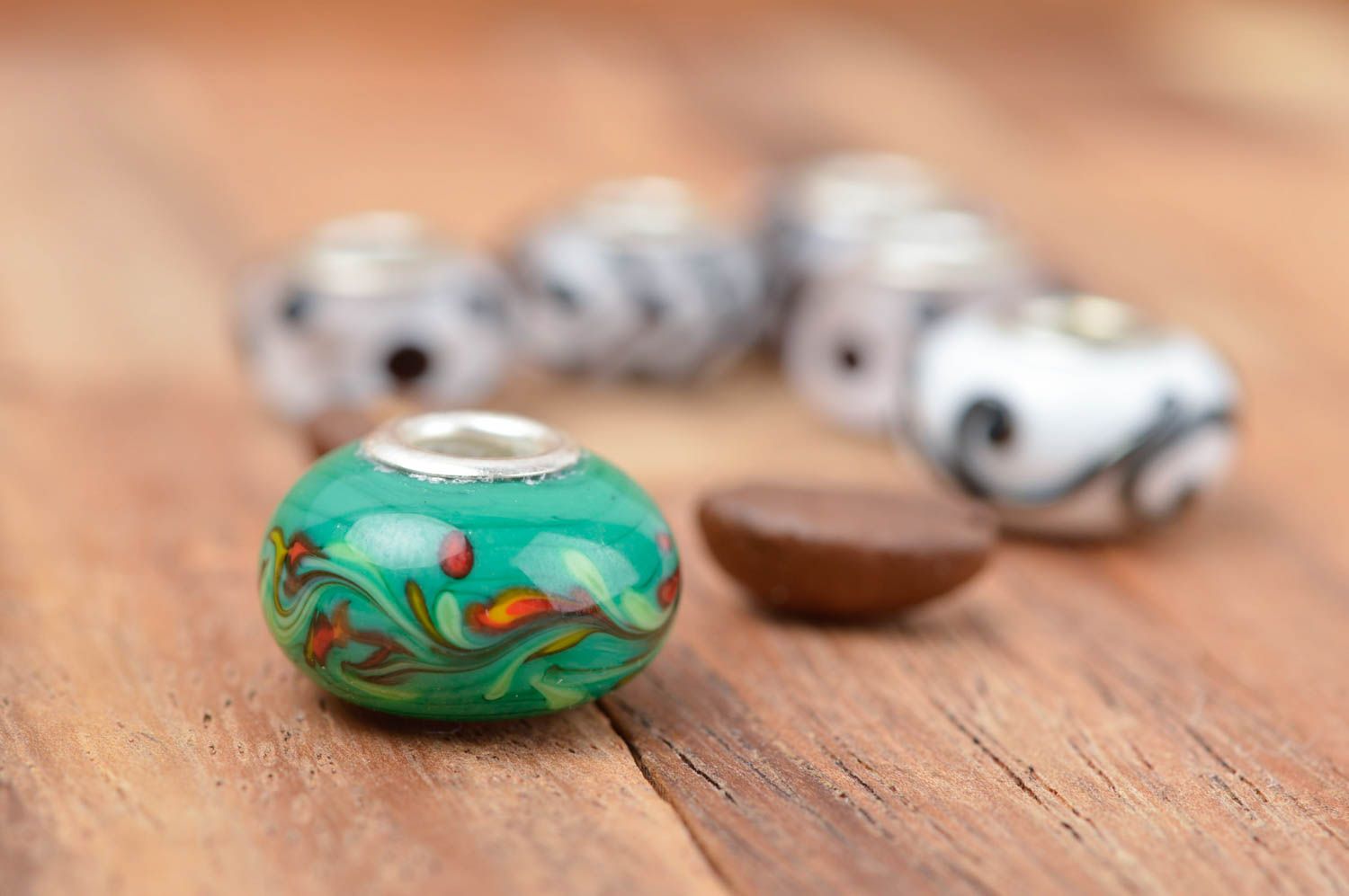 Beautiful handmade glass bead stylish jewelry findings jewelry making supplies photo 1