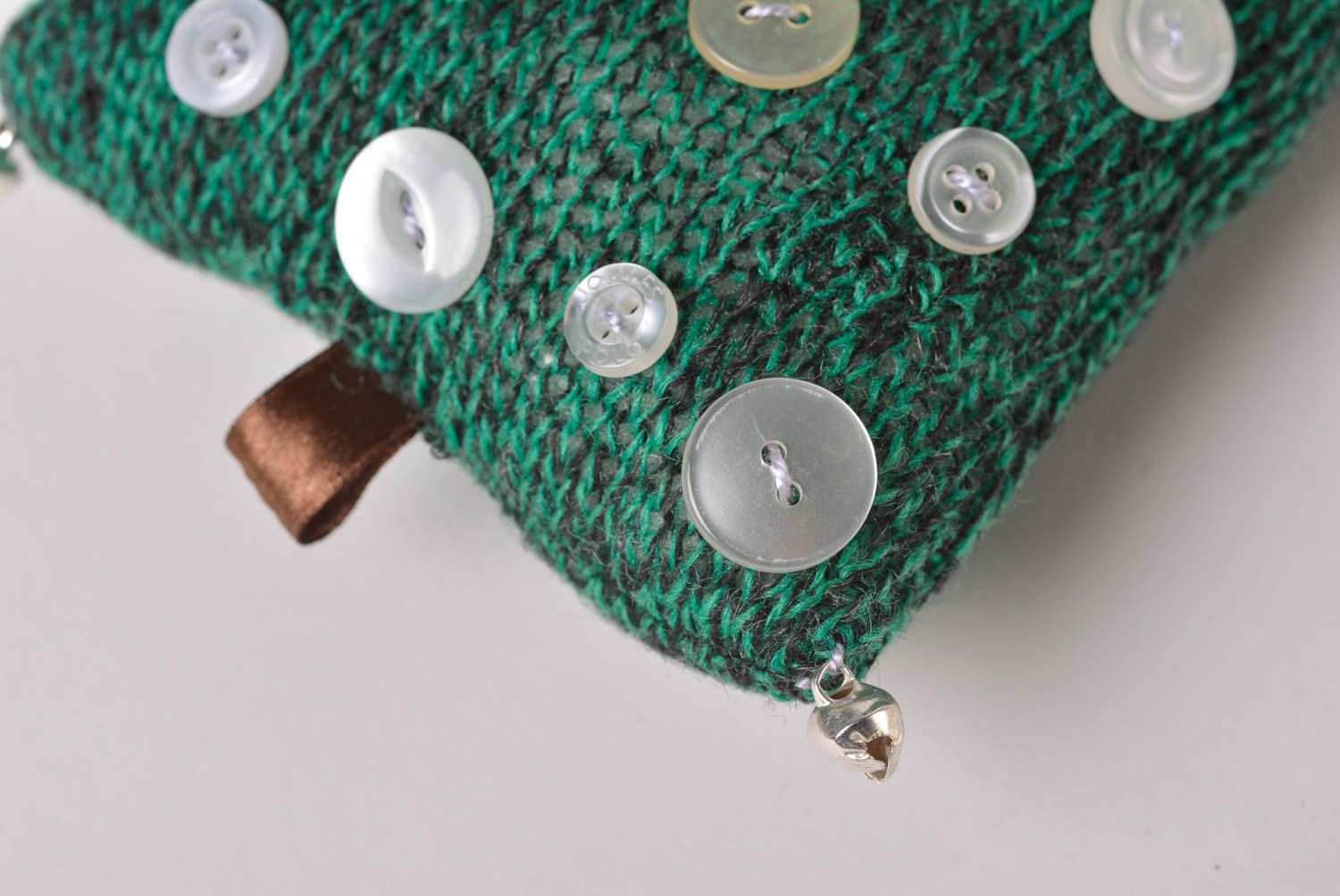 Décoration à suspendre faite main Sapin tissu vert original Décoration Noël photo 5