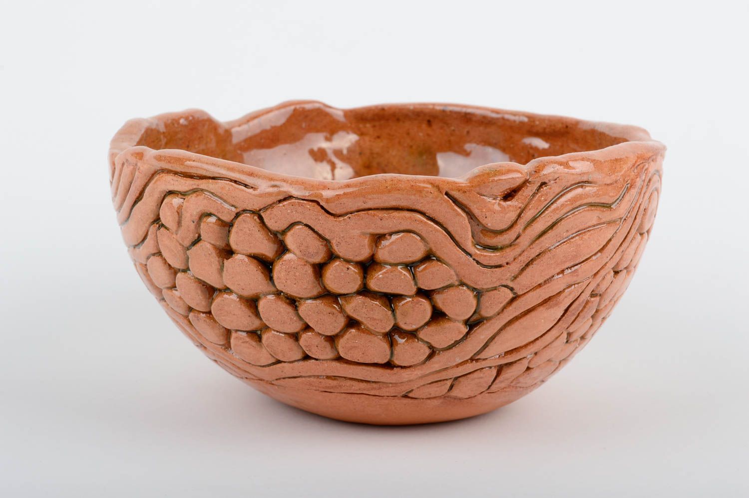 Handmade Keramik Schüssel glasiert Ton Geschirr Küchen Deko künstlerisch foto 1