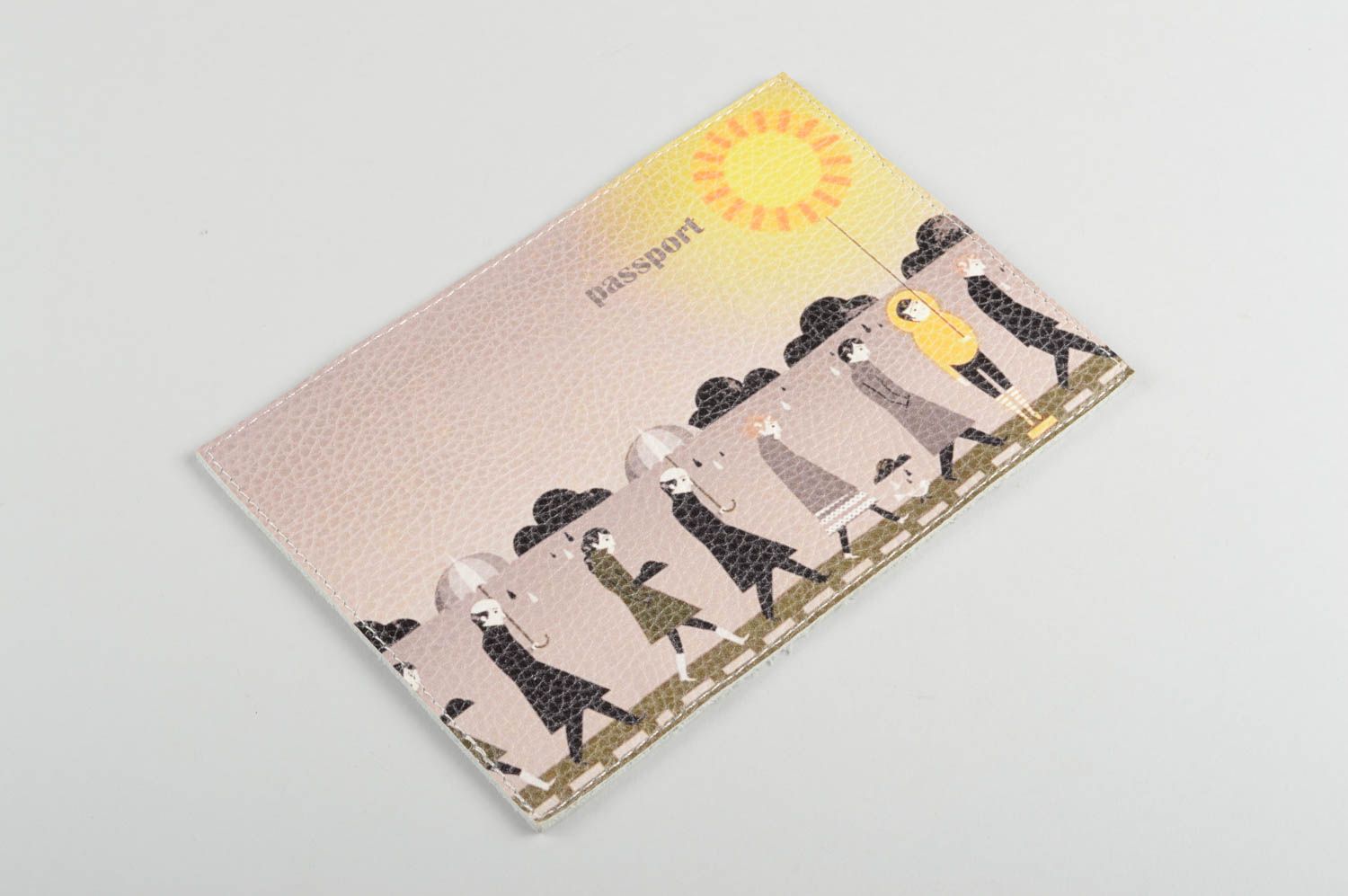 Обложка для документов хенд мейд солнце оригинальный подарок обложка на паспорт фото 2