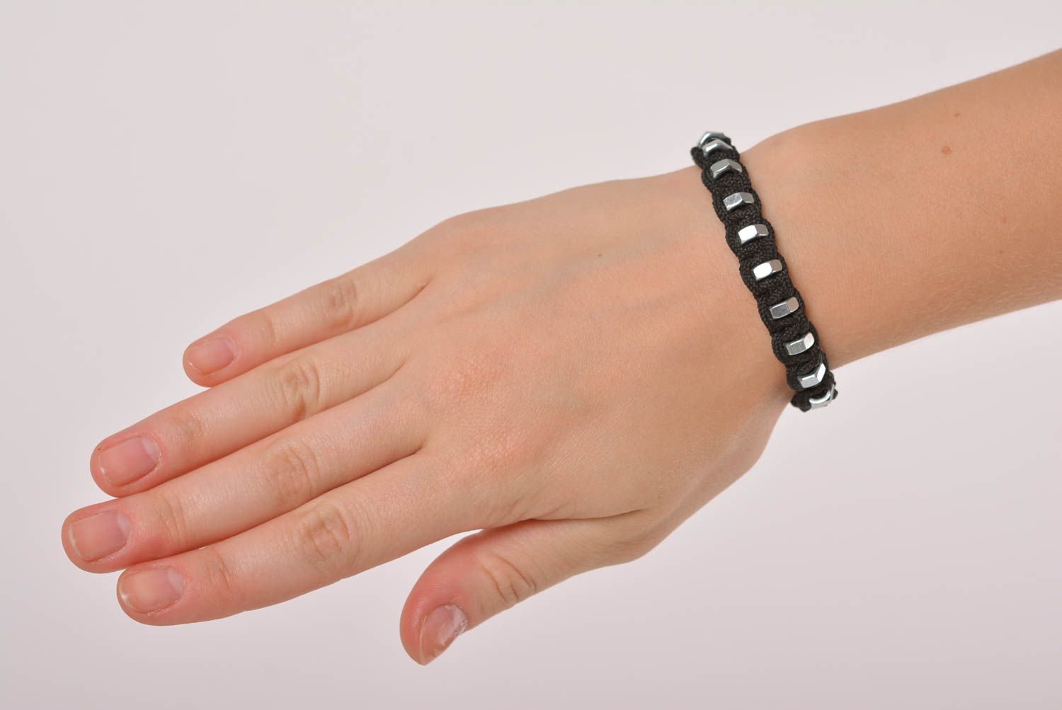 Damen Armband handmade geflochtenes Armband Schmuck für Frauen Armband Stoff foto 3