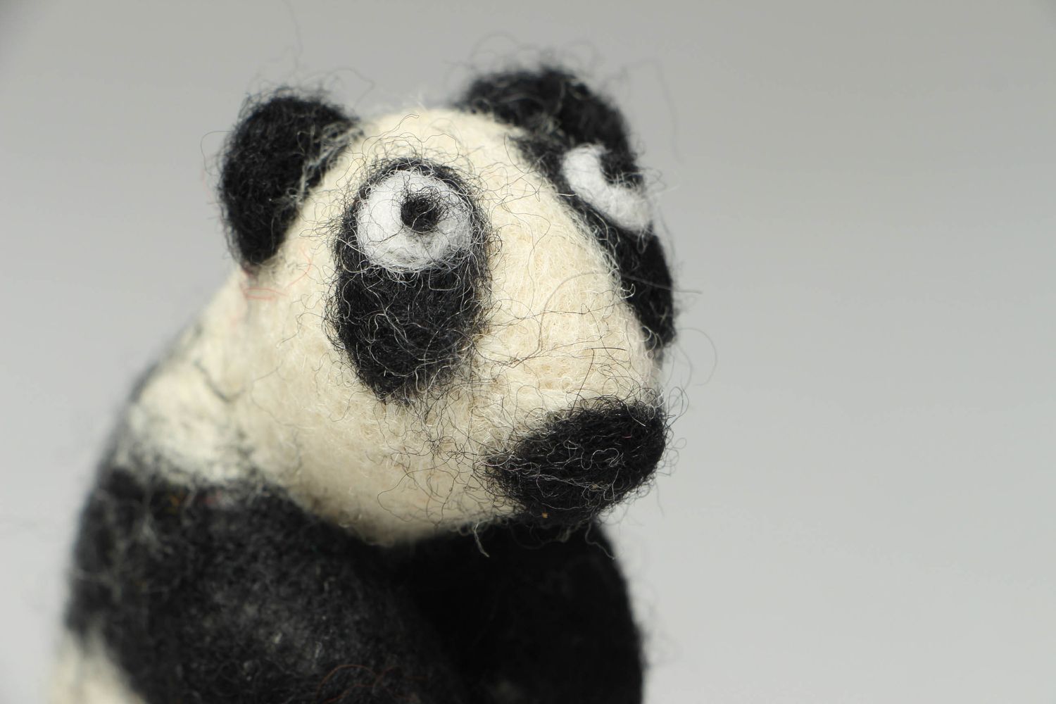 Handmade wool toy for home Panda photo 2