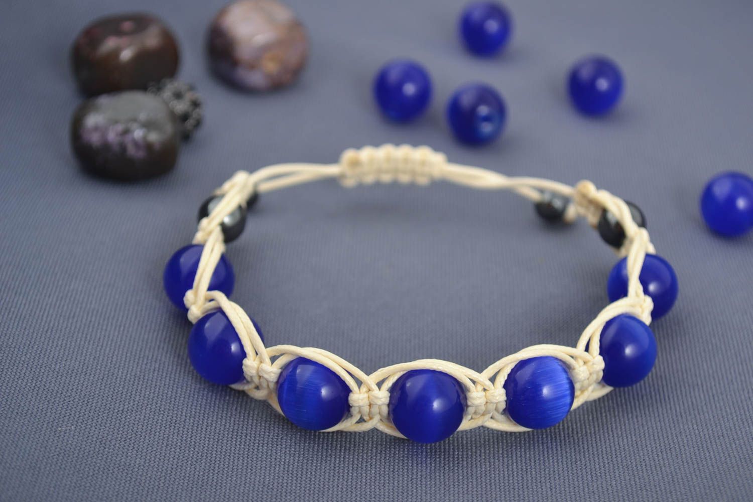 Stylish handmade wrist bracelet designs beaded gemstone bracelet gifts for her photo 1